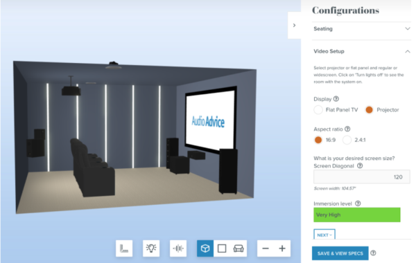 Audio Advice Theater Designer Video Setup